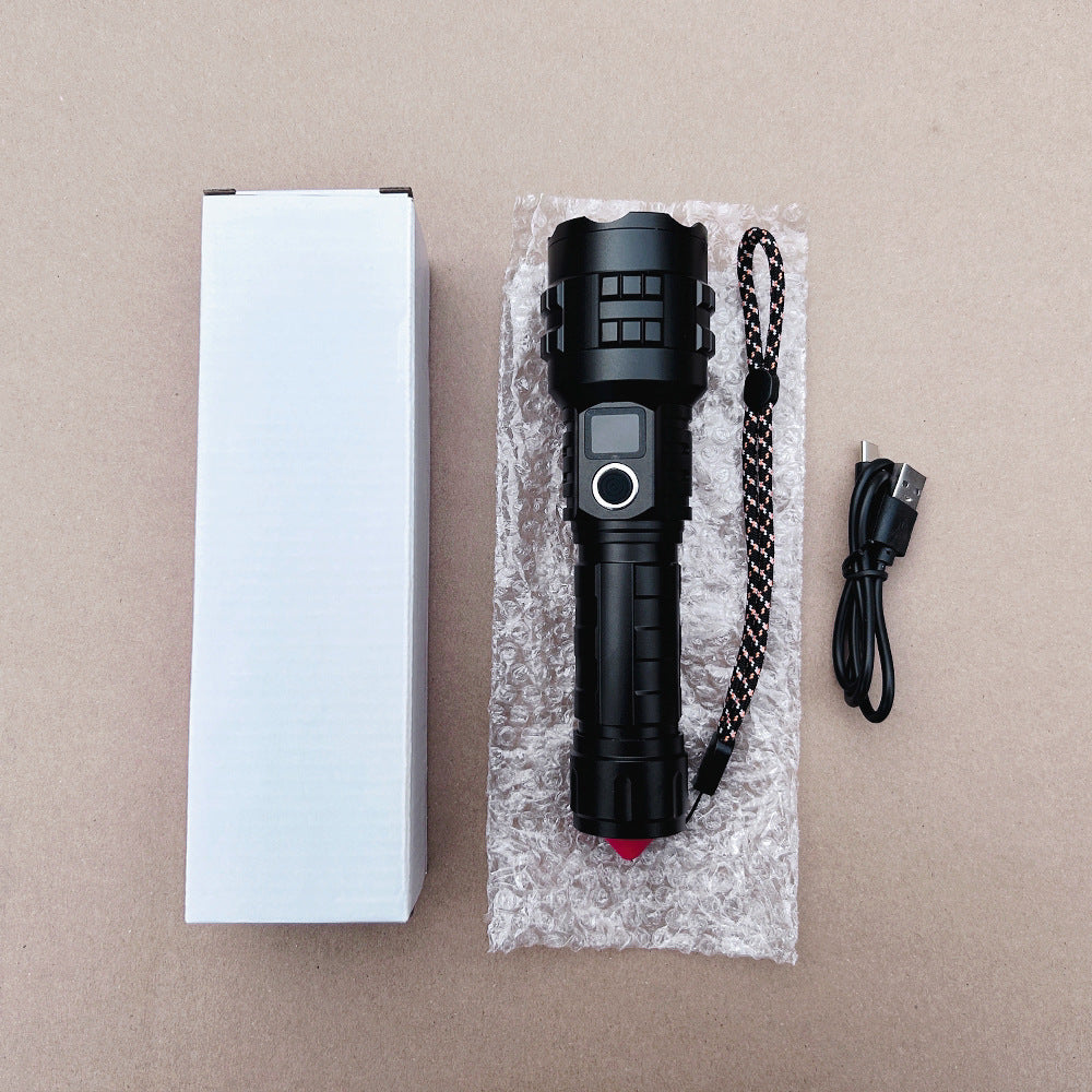 Tactical Flashlight with window breaker and emergency power bank