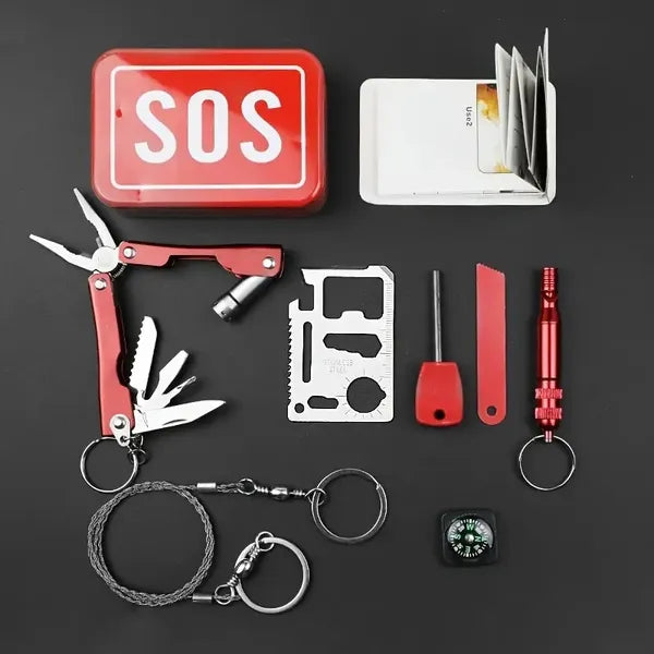 8-in-1 Emergency Survival Gear Kit